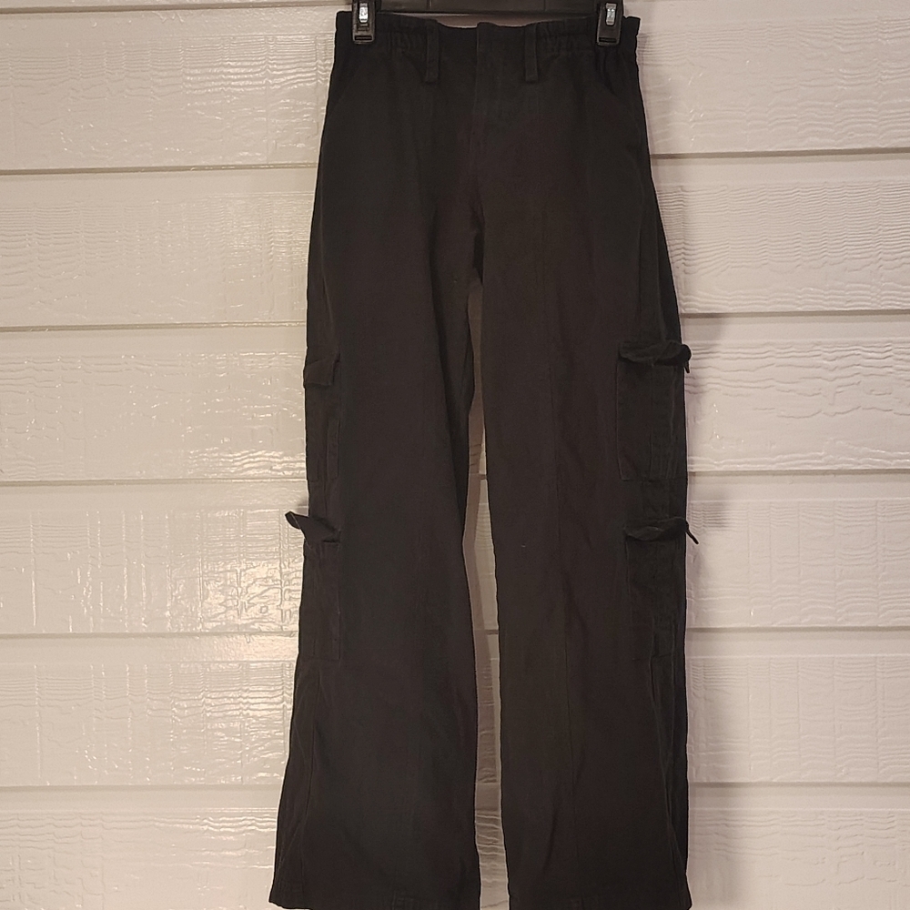 Motel Womens Small Hansa Cargo Trouser Black Utility Handmade 100% Cotton